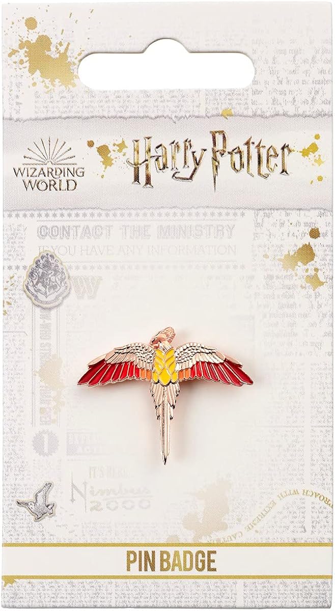 Official Harry Potter Rose Gold Plated Fawkes Pin Badge HPPB0113, 3cm x 1cm x 1cm - Image 3