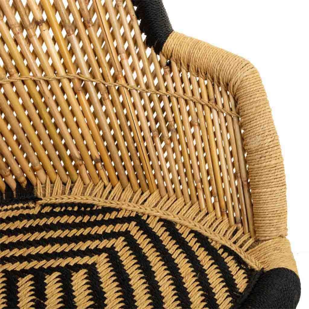 WANDERLUST DECO Sillón de bambú con Brazos marrón 63x46x89