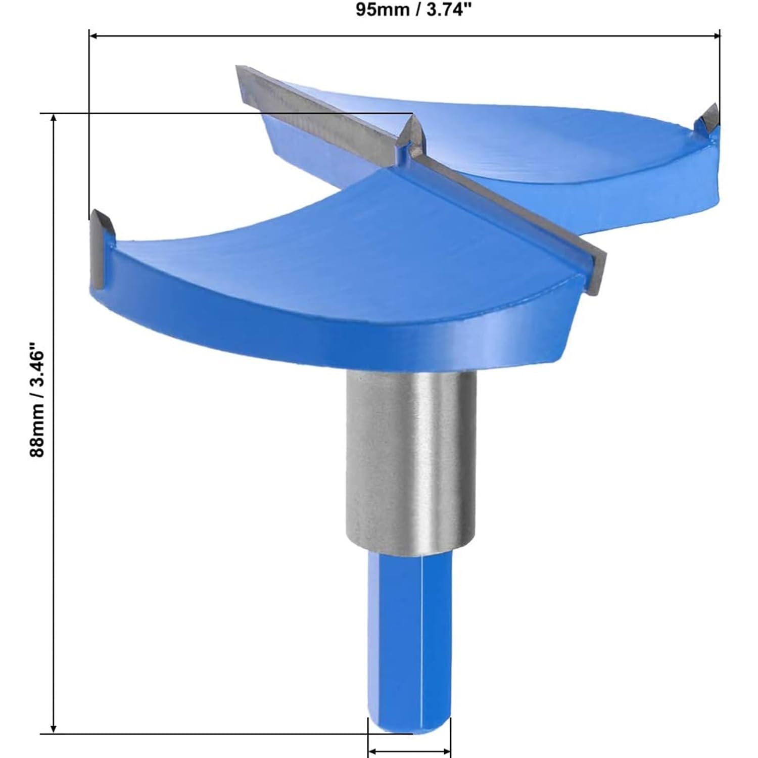 1pcs Forstner Drill bits 40-100mm Auger Drill Bit Set Woodworking(42MM-Hex Handle)