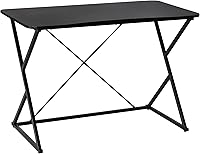 Vista 1 de HOMCOM Escritorio de computadora de oficina en casa de 43 pulgadas, mesa de estudio para estudiantes con marco de barra Z y X, soporte para sala