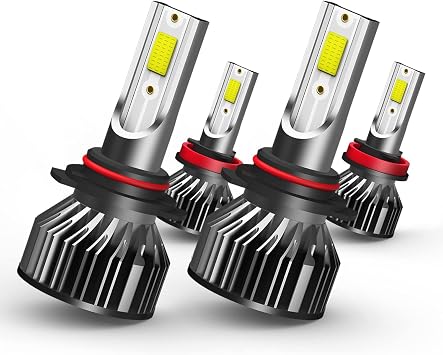 led headlight bulbs, compatible with Nissan Titan XD 2016-2021,Titan 2017-2023, 9005 and h11 High and Low Beam Combo, Pack of 4