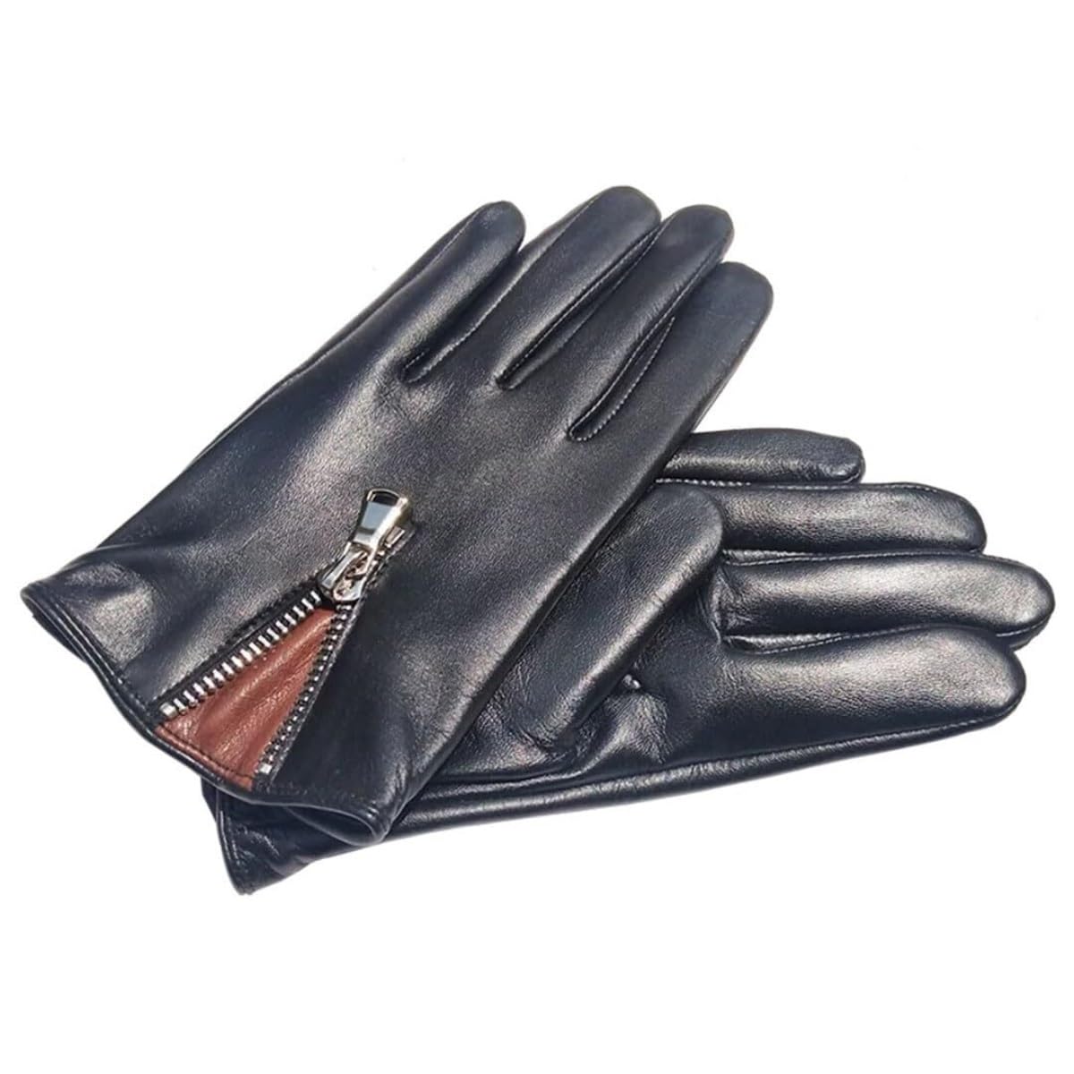 Guantes Térmicos Exterior Guantes De Cuero Con Cremallera Y Forro Cálido For Mujer Pantalla Táctil Polar For Exteriores Invierno
