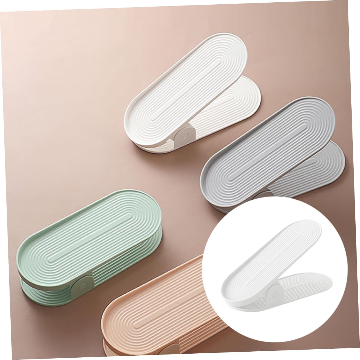 Cute Compact Shoe Rack 2 Layer Shoe Organizer Bin for Slipper Bracket Style