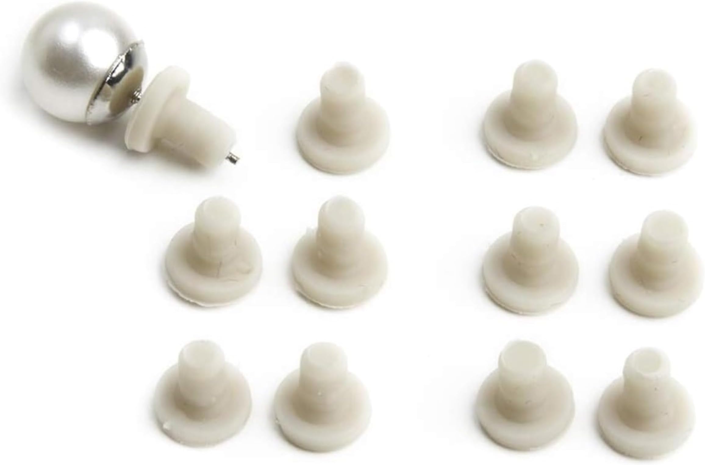 Baby Back Replacement Earring Backs, Soft Rubber (6 Pair Pack)