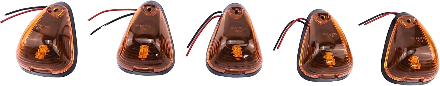 5Pcs Roof/Cab Clearance Running Light Lamp 6C3Z-15442-A Compatible with Ford F250 F350 Super Duty 1999-2016, Amber(5 pack)