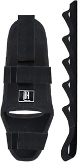Black Foot and Calf Stretcher Strap for Plantar Fasciitis, Achilles Tendonitis, Leg Stretching, Dance, Yoga, Hamstring Recovery