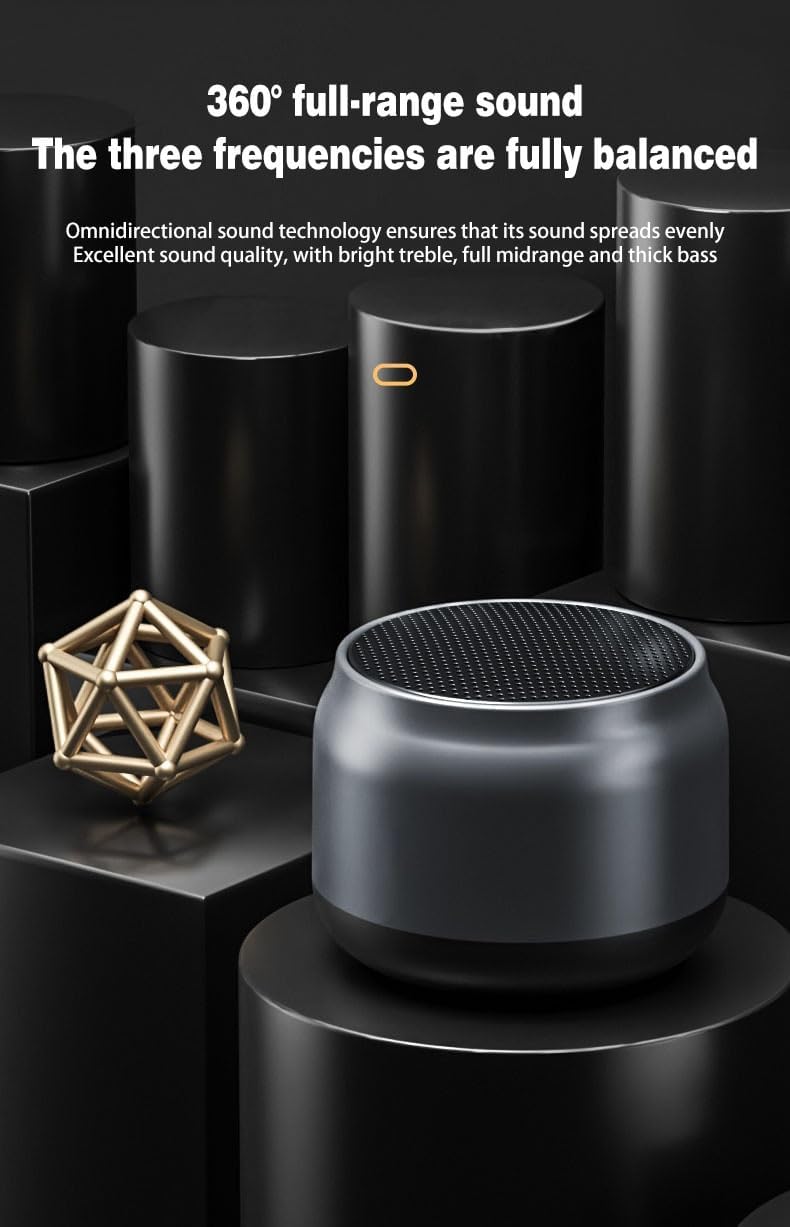 Portable Mini Bluetooth Speaker with TWS Wireless Pairing, FM Radio, AUX Input, Bass Sound, USB-C Charging, Outdoor Use - Image 7