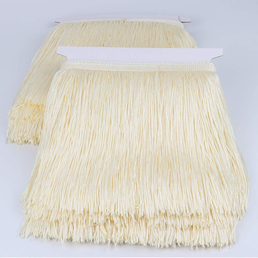 Fringe Trim Lace Polyerter Fibre Tassel 8inch Wide 10 Yards