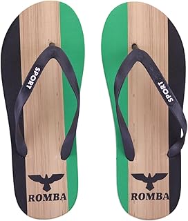 سليبر للشباب والرجال - صنادل رياضية للرجال من رومبا مع خطوط ملونة، نعل مطاطي مريح، صنادل شاطئ متينة وأنيقة