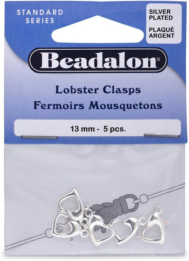 Artistic Wire Beadalon Lobster Clasp Heart Nickel Free