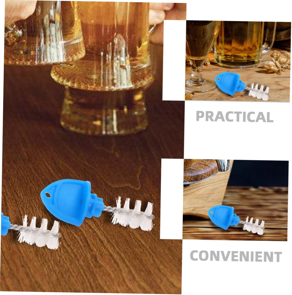 OUNONA 12pcs Beer Faucet Brush Keg Tap Cleaner Draft Stopper Brush Spigot Cap Cleaning Draft Beer Tap Plugs Home Brew Accessories