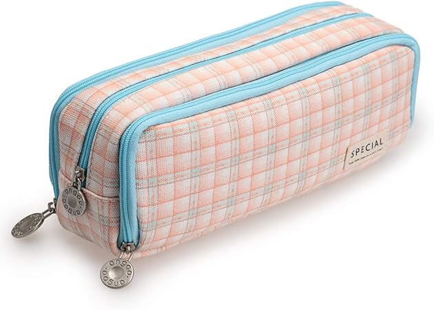 Amazon Sumnacon ペンケース 筆箱 筆入れ 3ポケット 大容量 おしゃれ かわいい ペン 色鉛筆 小物収納 文具 収納ケース 中学生 高校生 女の子 男の子 進学 誕生日 プレゼント ライトオレンジ ペンケース 文房具 オフィス用品