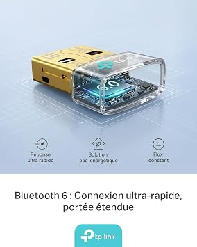 TP-Link UB600 Nano | Bluetooth 6.0 USB Adaptör | Yeni Nesil Yüksek Güvenlik ve Kararlılık | Kablosuz PC Alıcı | Windows 11/10/8.1/7 Uyumlu | Tak-Unut Mini Tasarım | Bluetooth Dongle