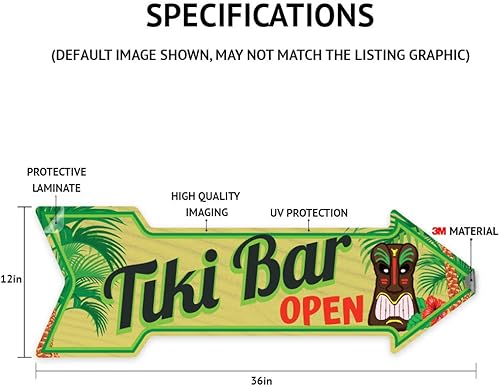 Miniatura 7 de SignMission Letrero de flecha de plástico corrugado con imagen de doble cara de 12 x 36 pulgadas, letrero de patio con estaca fabricado en los