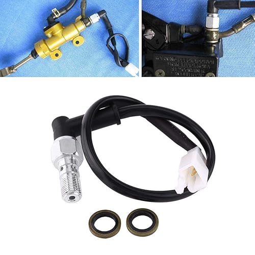 Miniatura 4 de Interruptor de freno hidráulico, interruptor de luz de freno hidráulico trasero de motocicleta para Honda Yamaha Kawasaki Suzuki (M10x1MM)