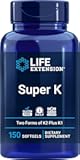 Life Extension Super K, 150 Softgels, with Vitamin K1 and K2 - MK4 & MK7