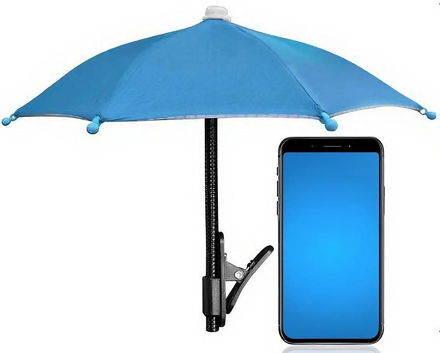 Mobile phone umbrella - outdoor phone sunshade clip type, suitable for outdoor activities, preventing sunlight and glare, universal for all smartphones