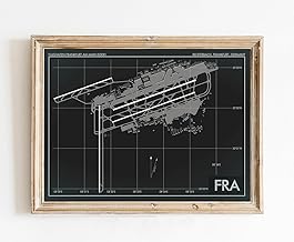 Modern Poster of Frankfurt Am Main Airport Fra | 11x17 12x18 16x24 24x36 Unframed Wall Art | Minimal Traveler Print for Gift | Minimalist Home Office Decor