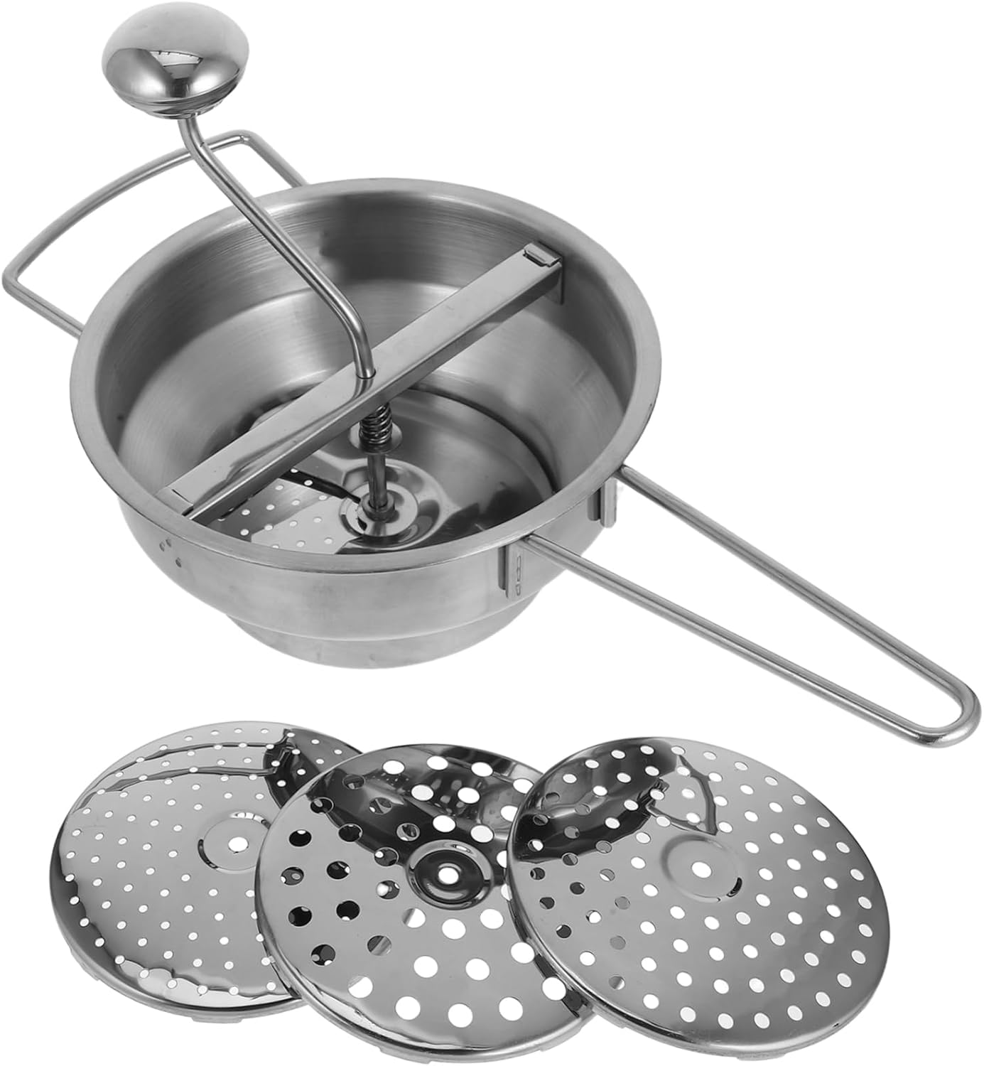 Ergonomic Handle Manual Potato Masher Stainless Steel Lightweight for Easy Mashing