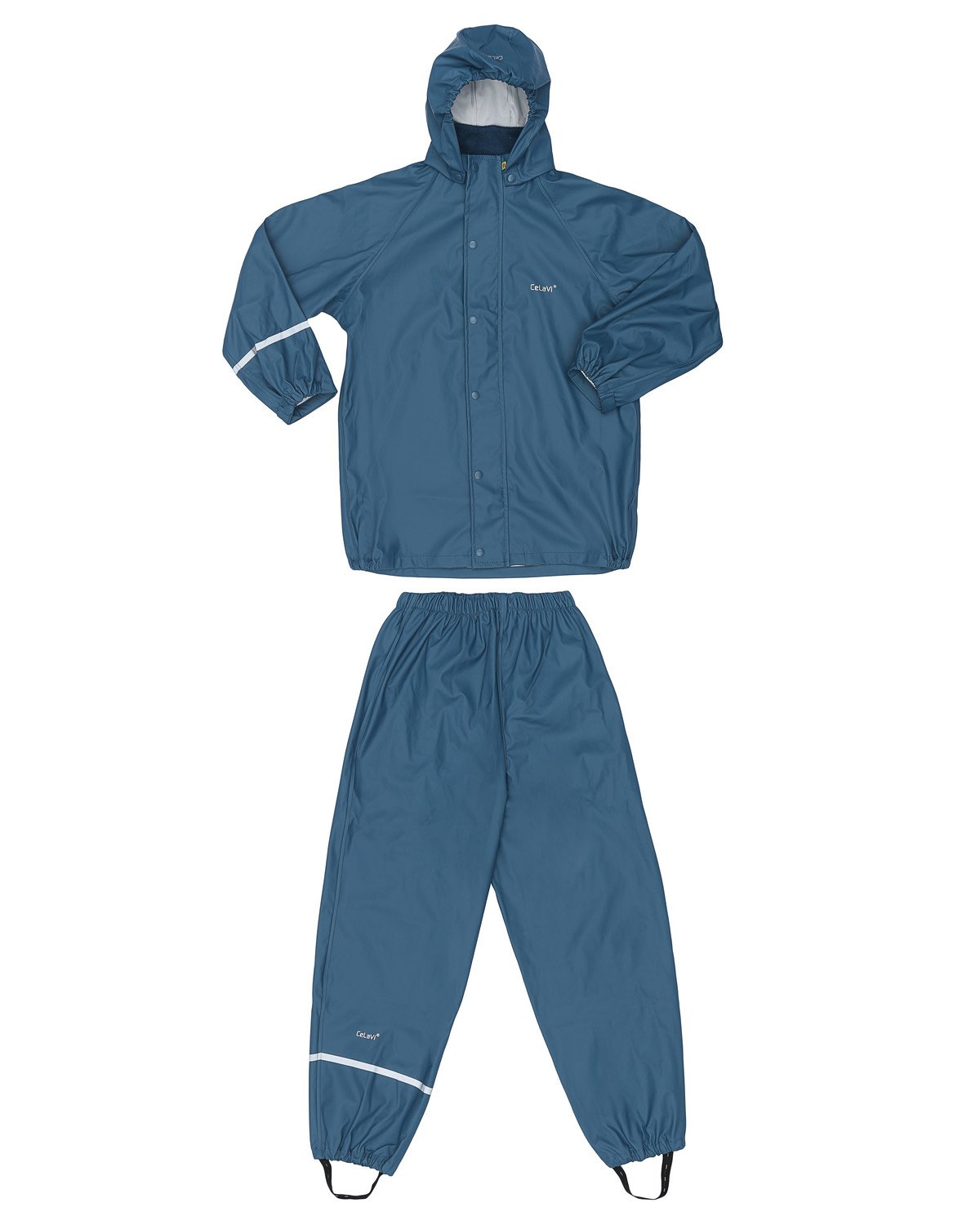 Celavi Jungen Zweiteiliger Regenanzug in Vielen Farben Regenjacke, Blau, 110