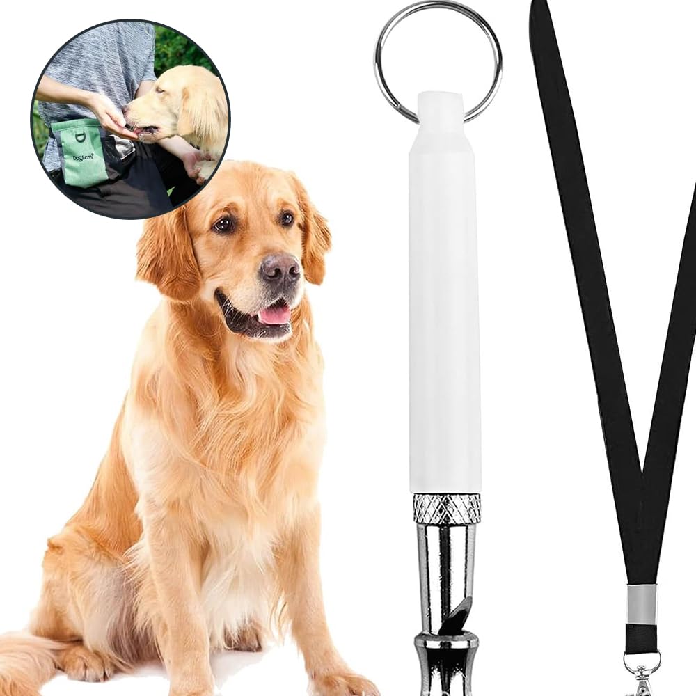 Fischietto Ultrasuoni Per Cani - 2 Pezzi, Frequenza Regolabile, Antiabbaio, Con Cordino - Foto 2