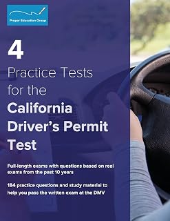 4 Practice Tests for the California Driver's Permit Test: 184 Practice Questions and Study Materials