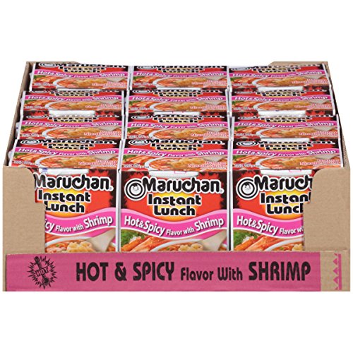 Maruchan Instant Lunch Hot & Spicy Shrimp, Ramen Noodle Soup, Microwaveable Meal, 2.25 Oz, 12 Count - Thumbnail 4