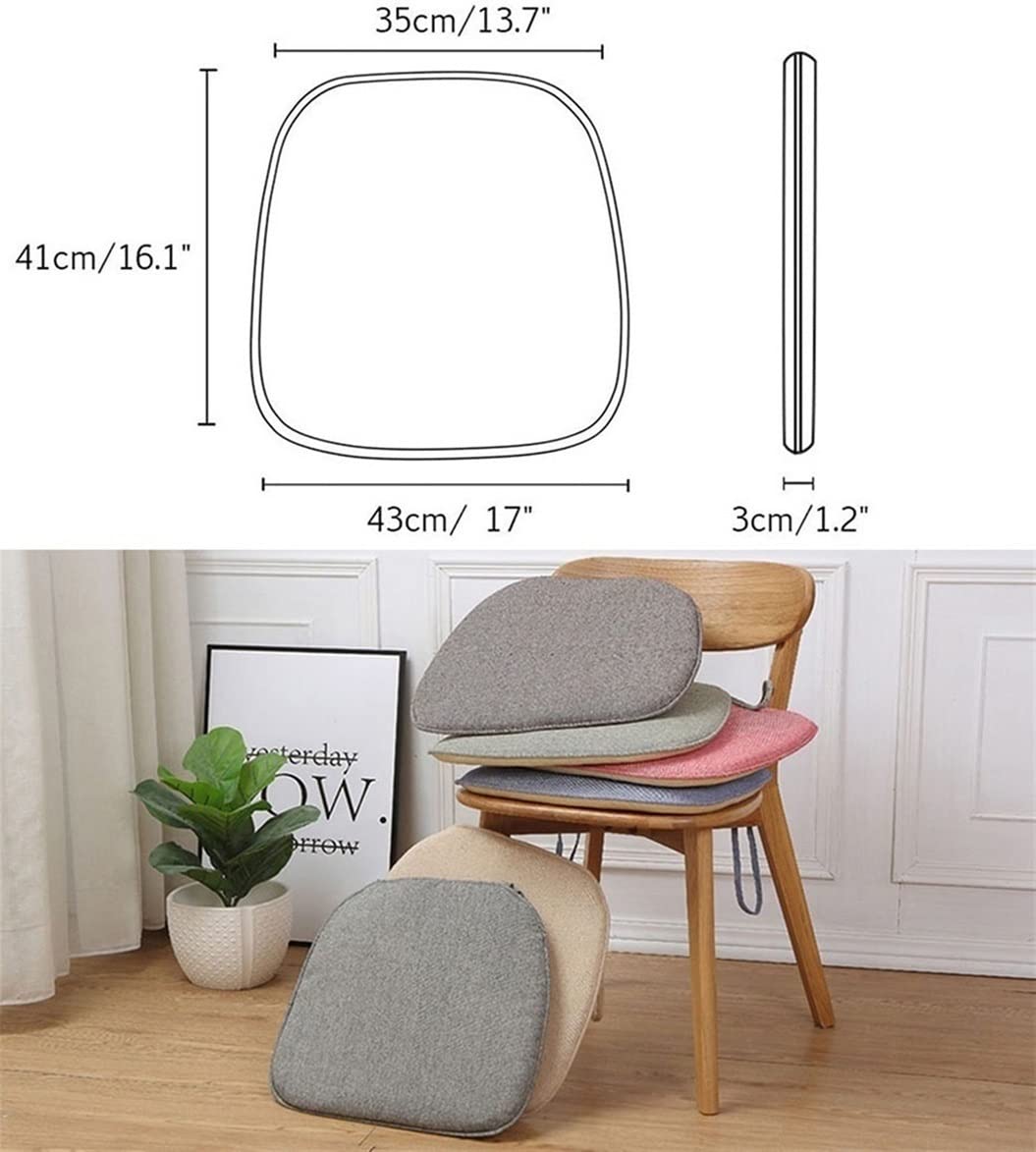Zipinkl Sitzpolster Set 1-8 Stück - Rutschfeste Stuhlkissen Mit Bändern - Chenille Bezug & PP-Baumwolle Füllung