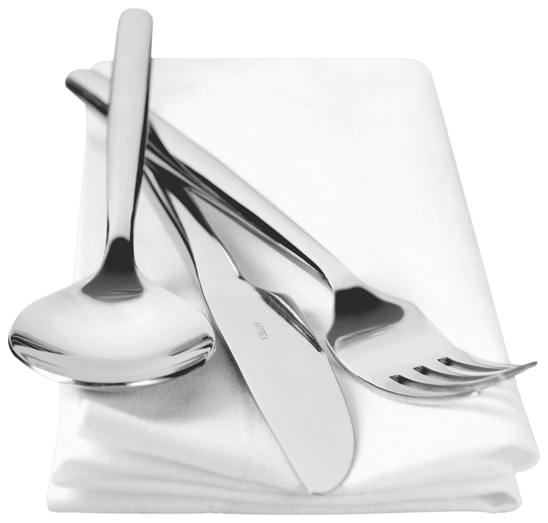Stellar Rochester BL71 Stainless Steel Cutlery 58-Piece Set for 8 Place Settings with 2 Serving Spoons - Image 4