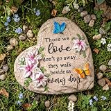 Jetec Memorial Stone Sympathy Gifts for Loss of Loved One, 10 in | Memorial Stepping Stone, Memorial Garden Stone, Those We Love Quote Engraved, Memorial Gifts for Outdoor and Table