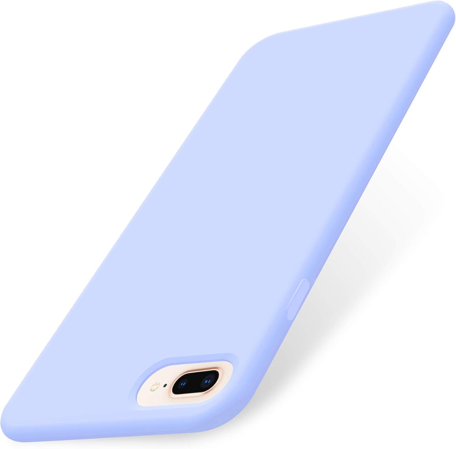 AOWIN iPhone 8 Plus Case,iPhone 7 Plus Case,Soft Silicone Gel Rubber Bumper Case Microfiber Lining Hard Shell Shockproof Full-Body Protective Case Cover for iPhone 7 Plus /8 Plus 5.5" - Light Blue