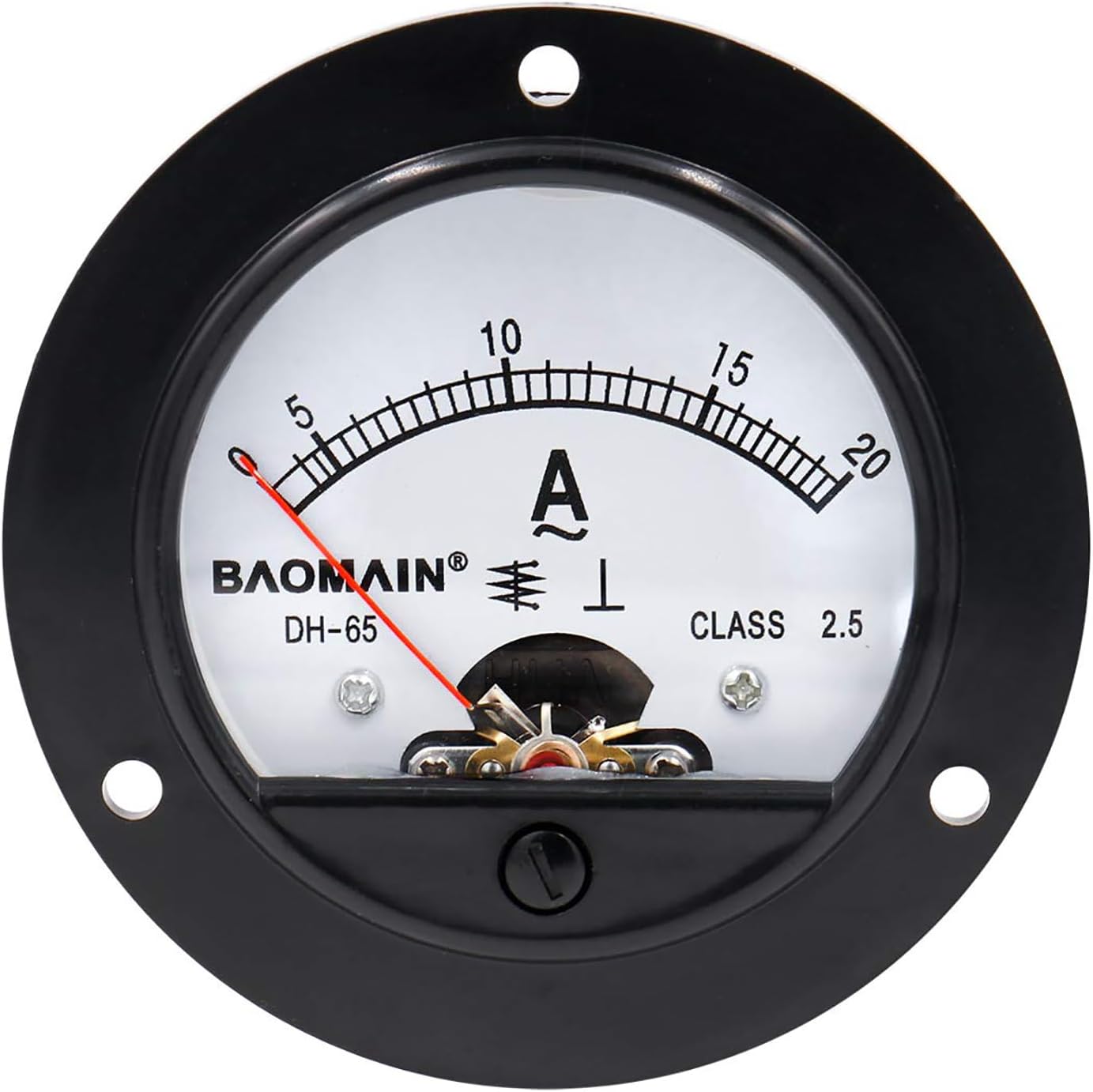 Baomain DH-65 Round Shaped AC 0-20A Analog Panel Meter Ammeter Gauge