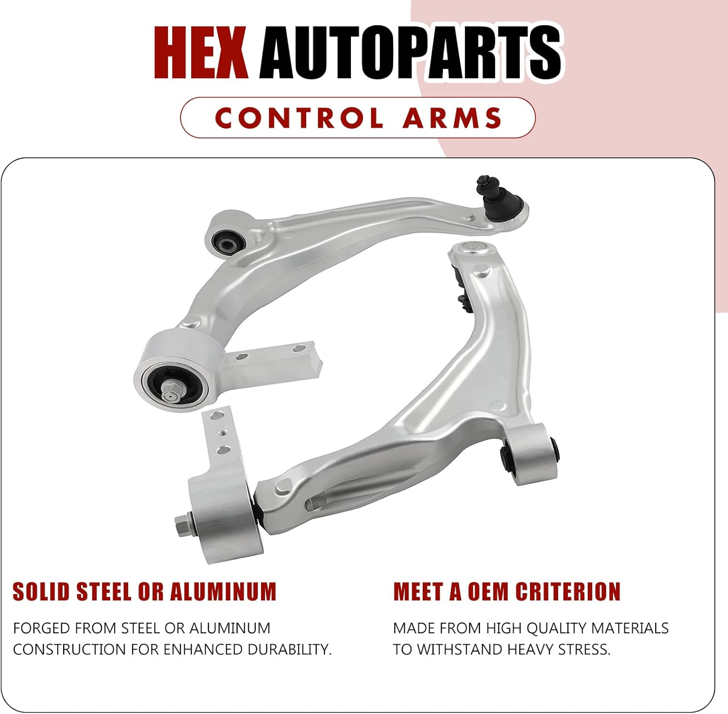 2pc Front Lower Control Arm Suspension Kit replacement for Honda Pilot 2009 2010 2011 2012 2013 2014 2015
