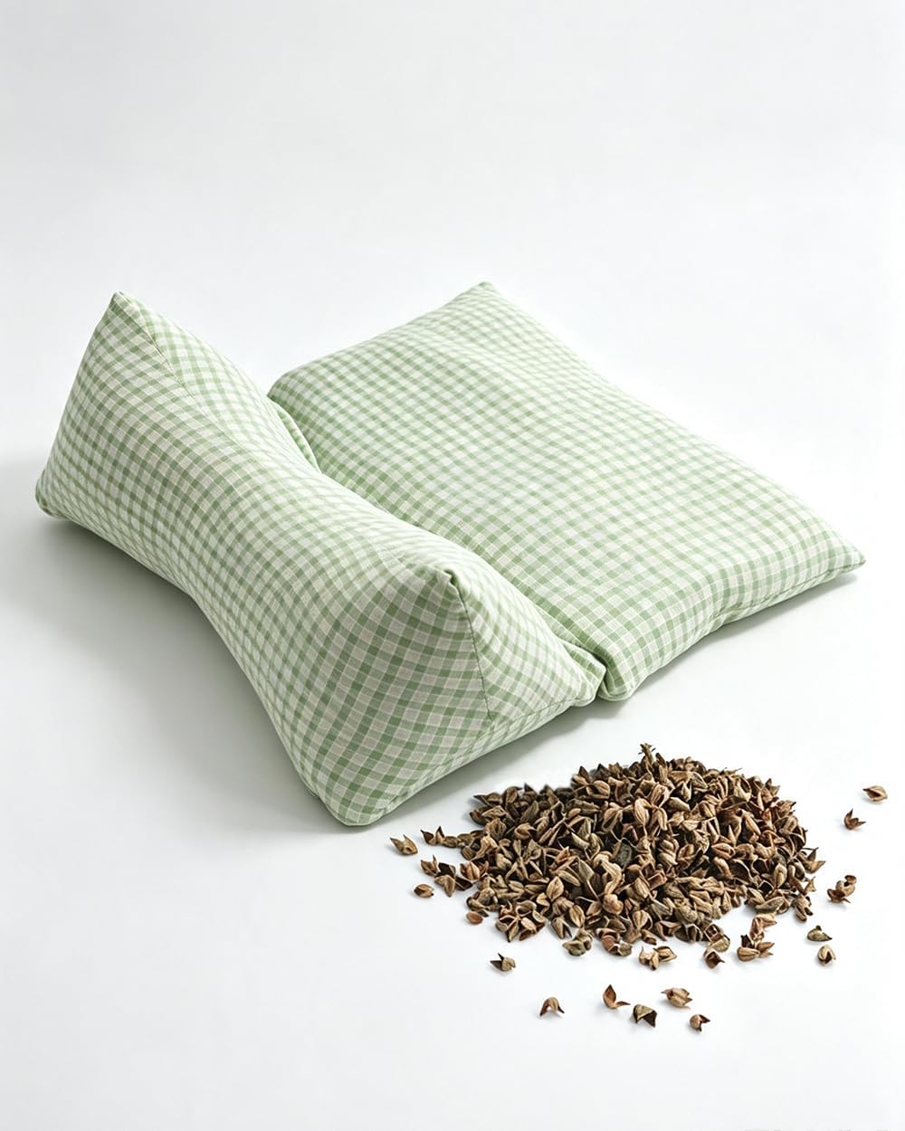 2-in-1 Adjustable Buckwheat Hull Neck Pillow for Sleeping Firm Support