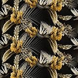 HEKO PANELS Tela Para Tapizar Impermeable Por Metro Telas Tintada Para Sofas Gruesa Resistente Al Desgaste Antimanchas Sillas Loneta Estampada Flores Tropical 3 Metros 155 x 300 cm