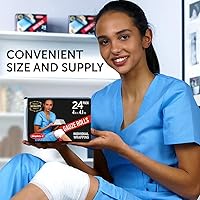 Vista 6 de Rollos de gasa prémium – Paquete de 60 – [24 x 4 pulgadas, 36 x 3 pulgadas] – Gasa enrollada de 4.1 yardas – Envueltos individualmente + cinta