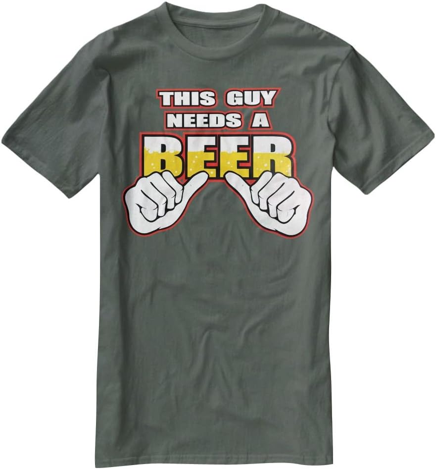 Nu Image This Guy Needs A Beer Funny Humor T-Shirt