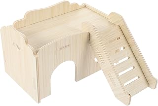 BCOATH Wooden House Hamster Castle Hamster House Wood Decor Animal Toy Hamster Hut Guinea Pig Nest Chinchilla Cage Toy Accessories Rat House Pet House Sleeping Nest Decorate