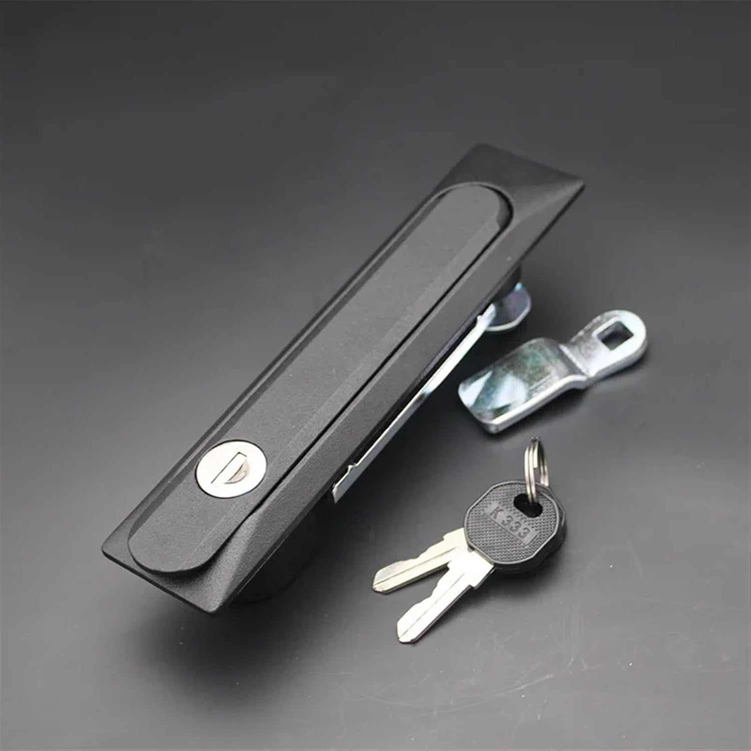 MS861 Distribution Box Cabinet Door Pull Handle Lock Charging Pile Network Door Lock 1Pcs(Silvery)