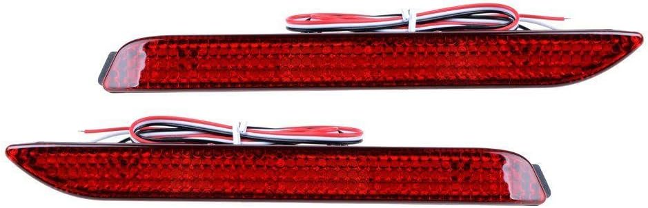 x xotic tech 2pcs Reflector LED Rear Tail Brake Stop Turn Signal Fog Light Compatible with Toyota Avalon Sienna or Lexus IS-F RC250, Red (OE Part Num # 81920-08010/81920-48012/81910-08010/81910-48012)