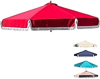 Vista 26 de Formosa Covers Toldo de repuesto para sombrilla de patio con 6 varillas de 9 pies, lona superior, protección UV 300D y tela resistente al agua, solo