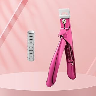 Nail Clippers Nail Cutters for Nail Tips, Tip Cutter for Nails with Length Measurement, Adjustable Stainless Trimmer, Manicure Tool(Rose Red)