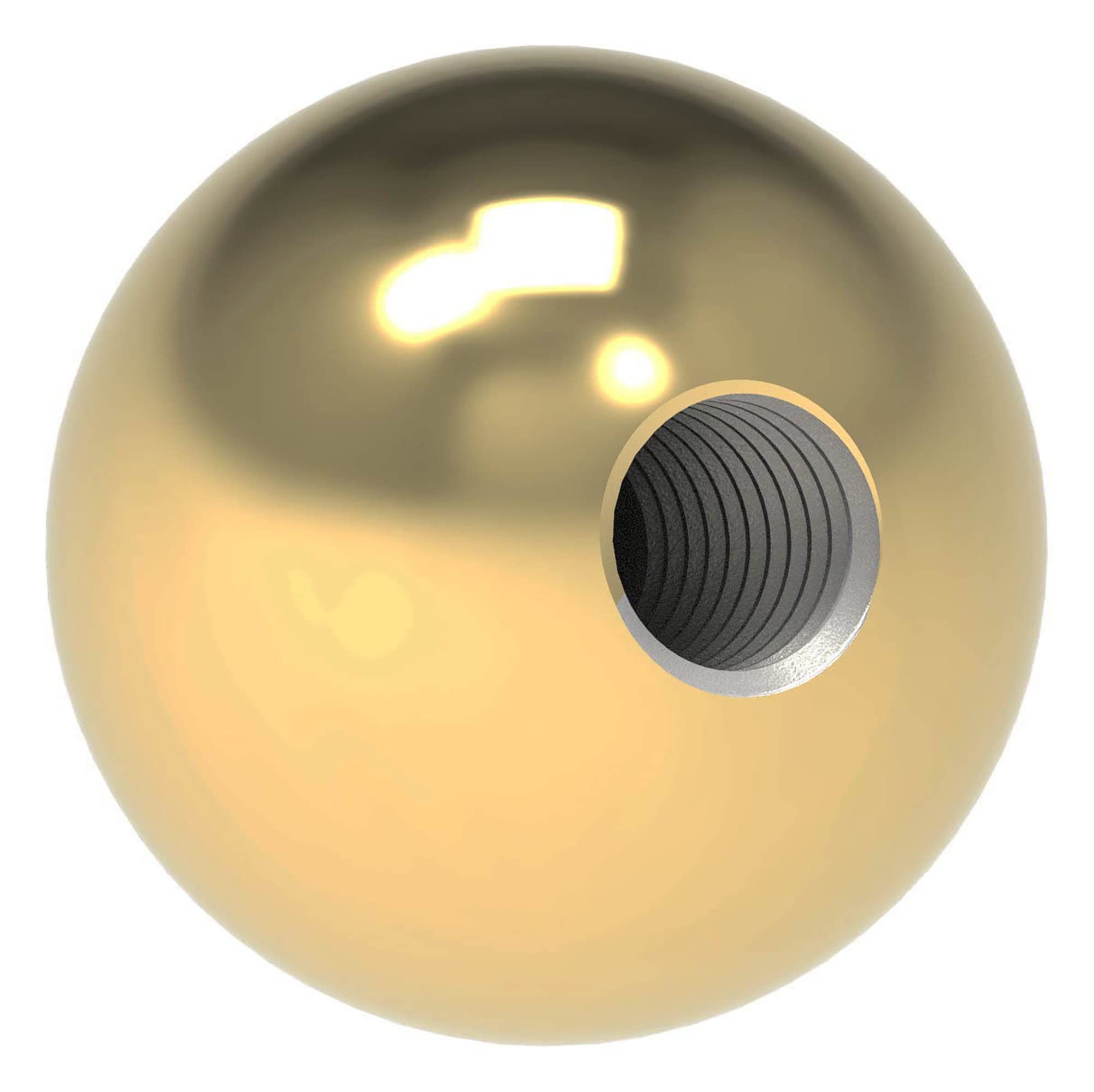 Messingkugel 25mm Mit Bohrung 12,2mm - V2A Edelstahl Messingbeschichtet