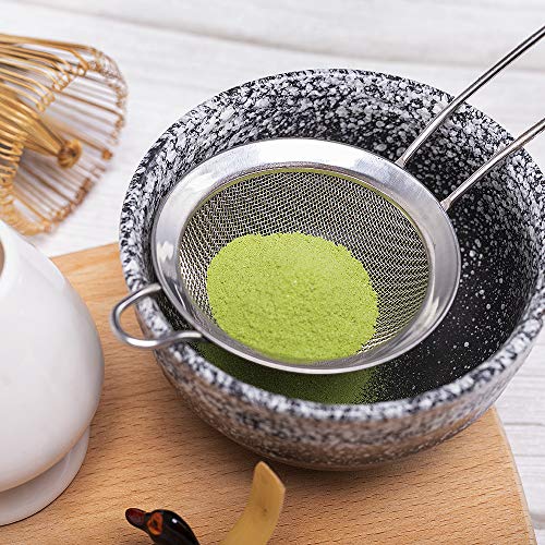 Bamboo Matcha Tea Whisk Set (Chasen) Matcha Bowl (Chawan) Bamboo Scoop (Chashaku) Ceramic Whisk Holder Handmade Matcha Ceremony Starter Kit For Traditional Japanese Tea Ceremony (7 Pcs). #TOP1