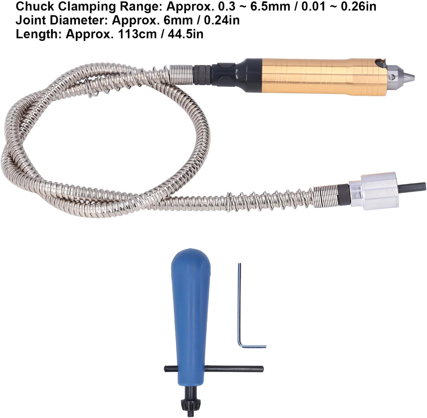 Flexible Shaft Extension, Adapter for Rotary Tools, 6.5 mm
