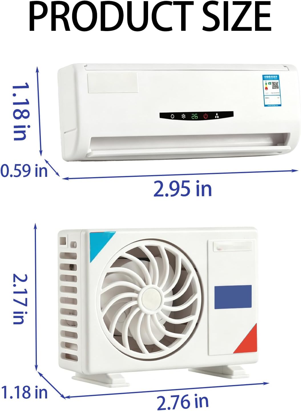 Miniature Split Air Conditioner Model - 1:12 Scale Diorama Accessory for 6" Action Figure Scene & Collectible Display (WhiteAirConditioner)