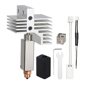 0.4MM High end Ceramic cc Hotend for Centauri Carbon Print Head Extruder Kit Hot End Heat Sink Hardened Steel Nozzle with Silicone Cover for Elegoo Centauri hotend