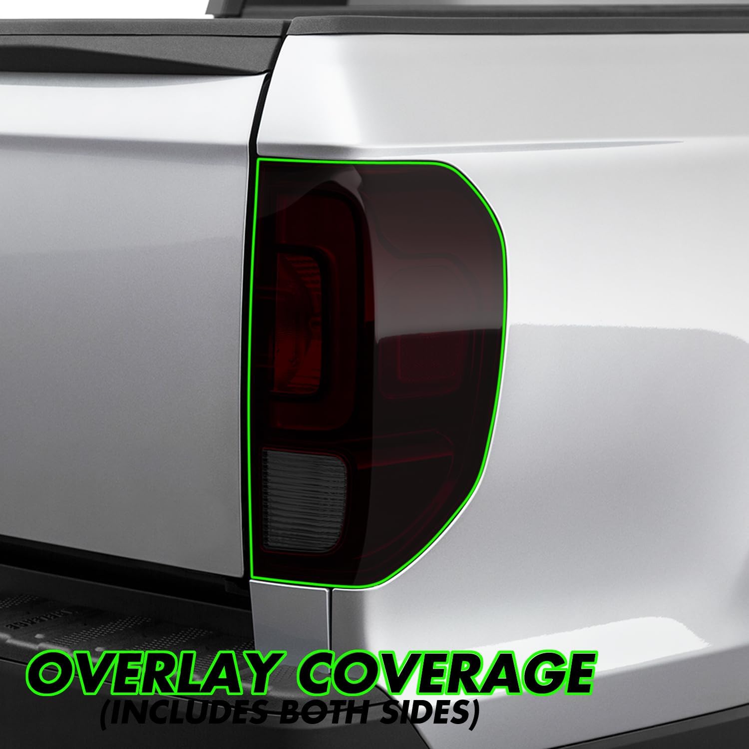 SlickMod PreCut Vinyl Smoke Tint for 2017-2023 Honda Ridgeline Tail Light (1. Taillight, 20% Dark Smoke)