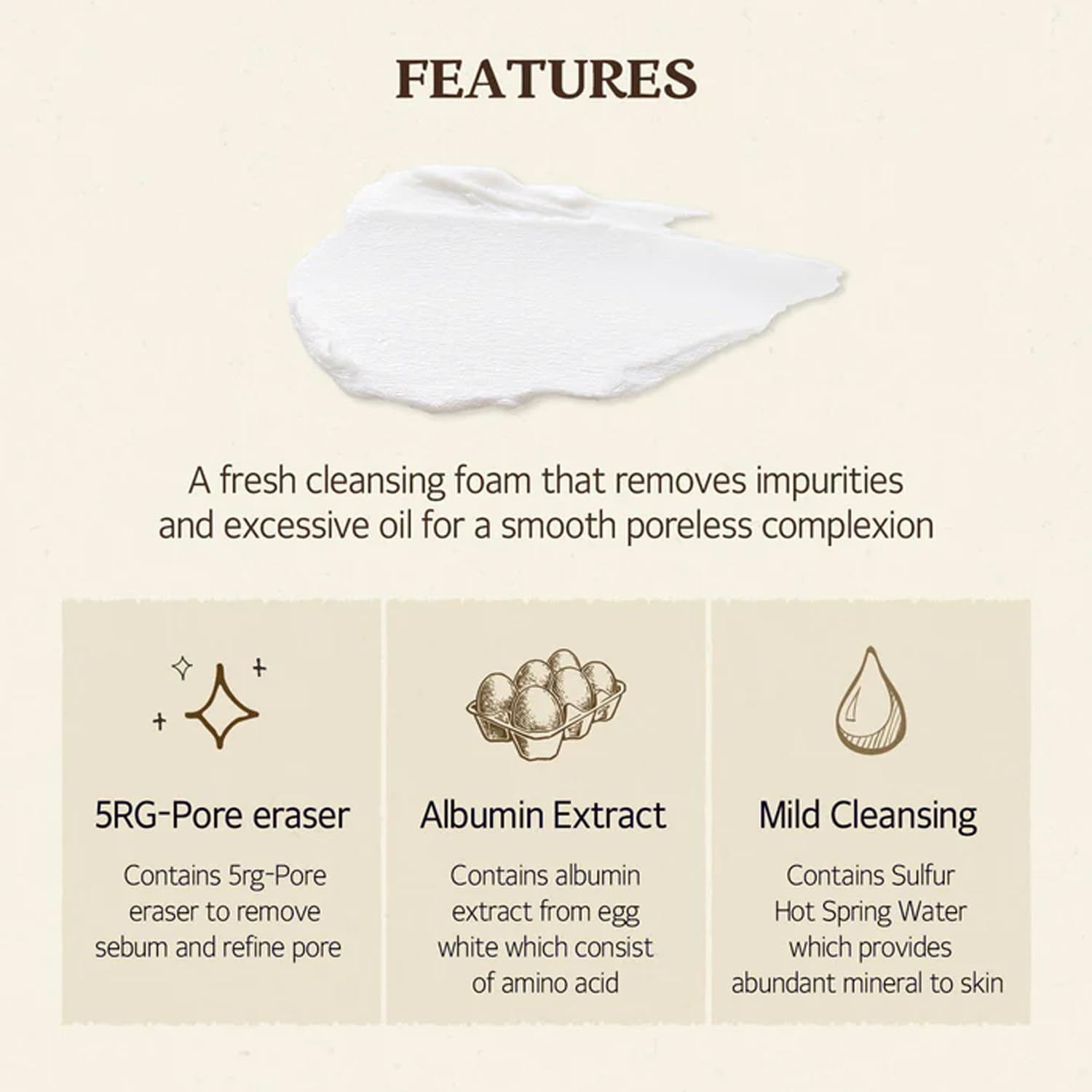 SKINFOOD Egg Pore Cleansing Foam 150ml - Light & Smooth Feeling Egg White Enriched Bubble Facial Foam Cleanser - Pores Clogging & Blackheads Reducer - For Oily and Combination Skin (5.07 fl.oz.) - Image 5