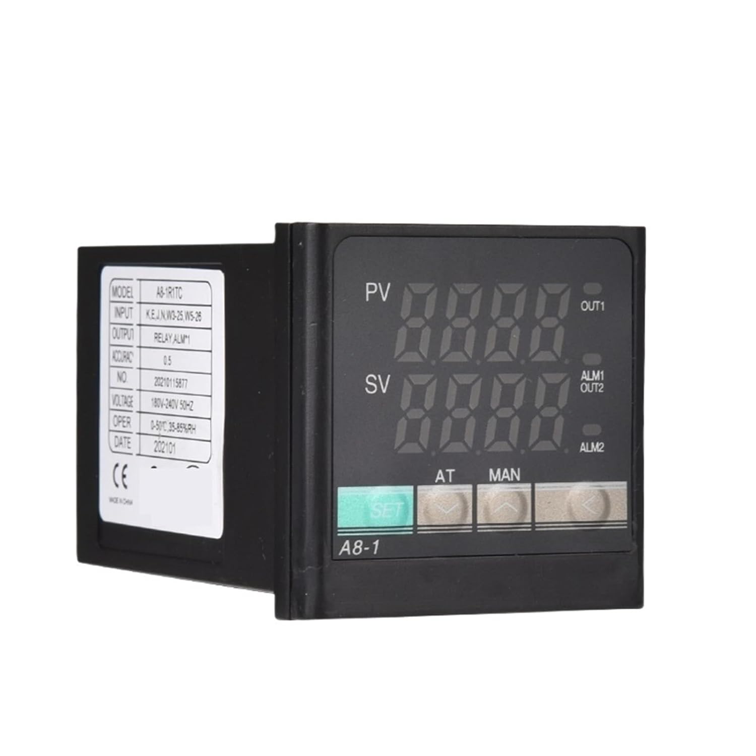 A8-1 48 * 48mm Multy/TC Input K E J PT100 220V 4-20mA Voltage Adjustable Output SSR Relay 1300℃ Temperature Controller(2Alarm,48x96mm TC SSR)